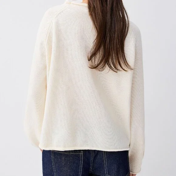 Things Between Ripe Tomato Rolled Trim Sweater - Picture 2 of 2